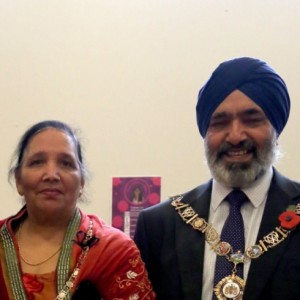 The Mayor and Mayoress, Cllr Hardial Singh Rai and Gian Kaur